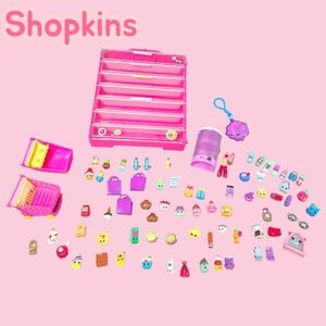 Shopkins Colorful Collectible Set with Pink Storage